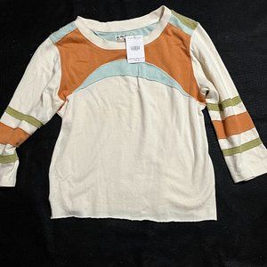 We The Free Pullover Lightweight Color Block Sweater